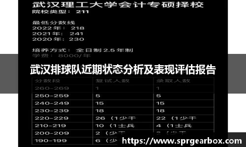 武汉排球队近期状态分析及表现评估报告